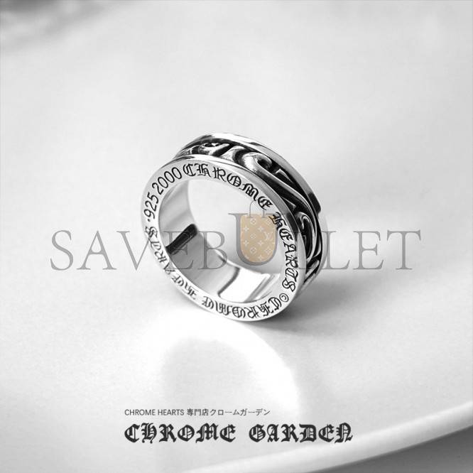 CHROME HEARTS SCROLL SPINNER RING