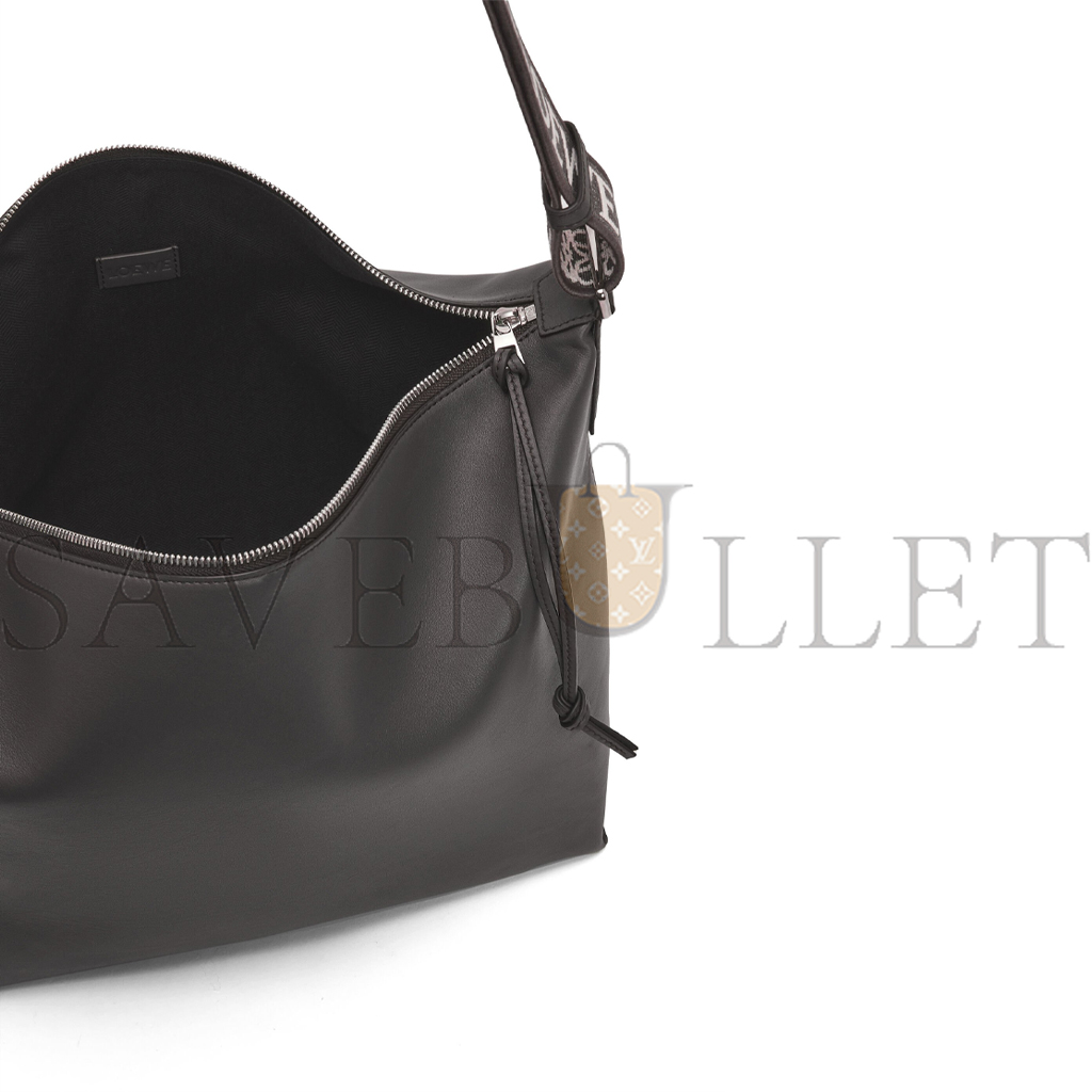 LOEWE CUBI CROSSBODY BAG IN SUPPLE SMOOTH CALFSKIN AND JACQUARD (44*30*18cm)