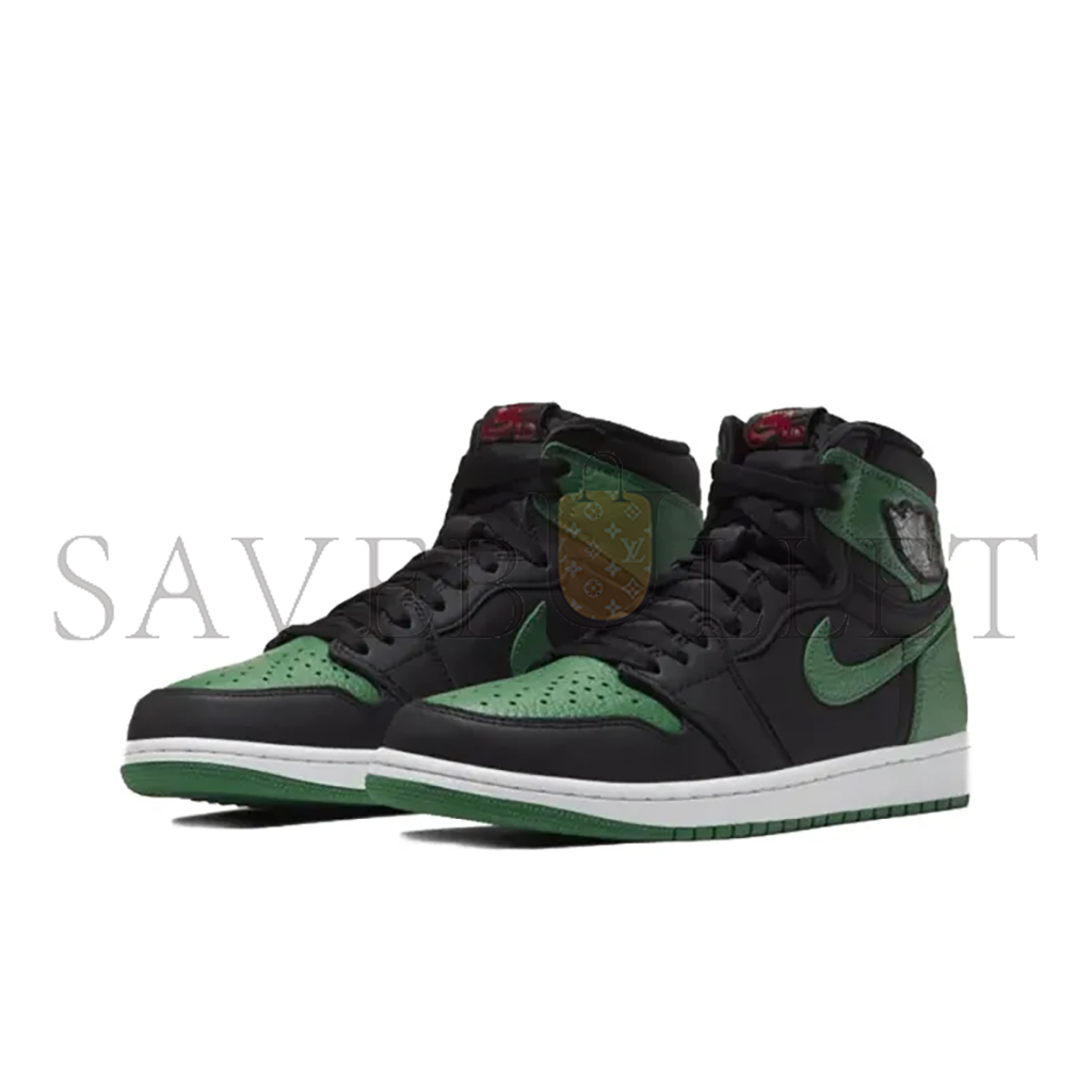 NIKE JORDAN 1 RETRO HIGH PINE GREEN BLACK 555088-030