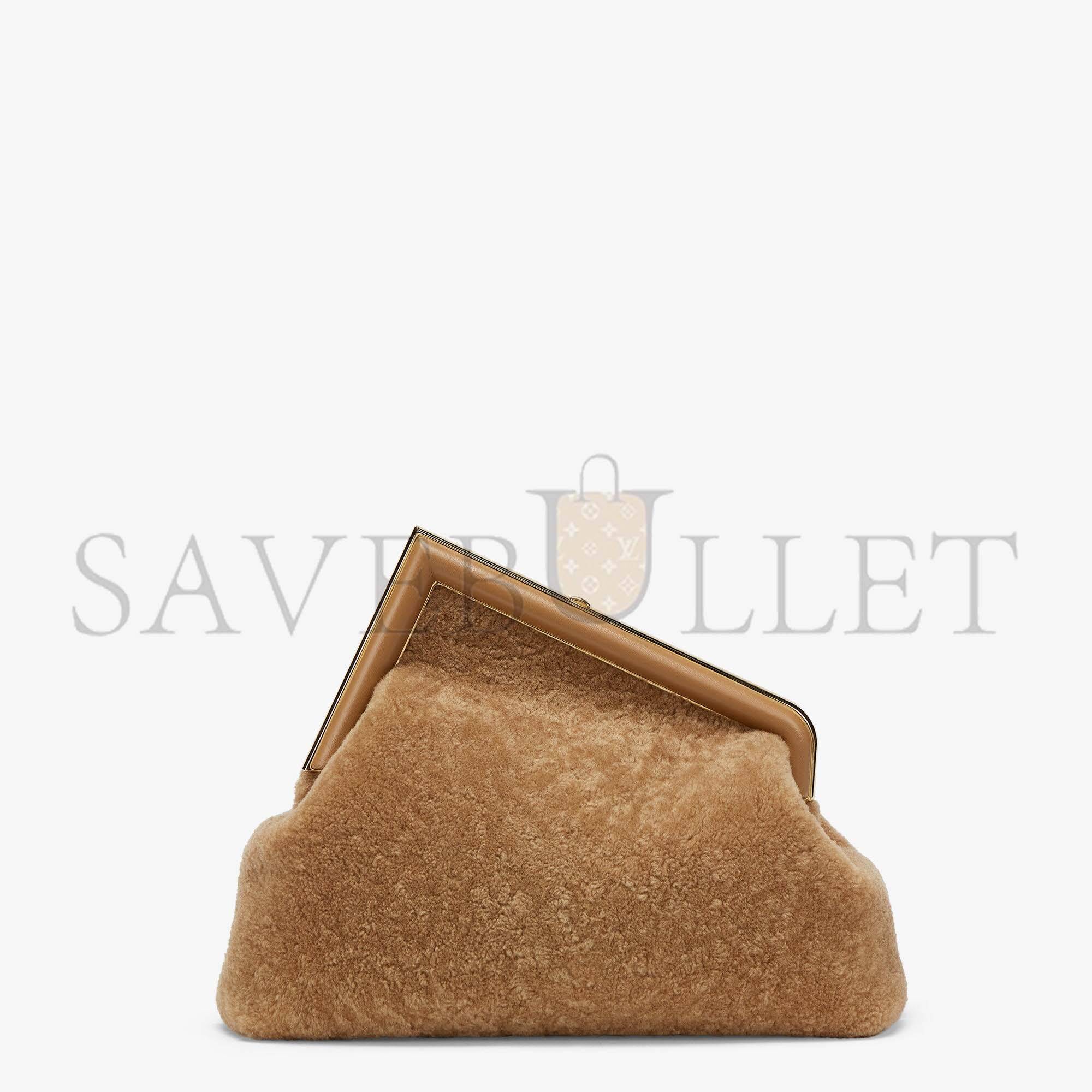 FENDI FIRST MEDIUM - BEIGE SHEEPSKIN BAG 8BP127AHNAF0J2D (32.5*23.5*15cm)