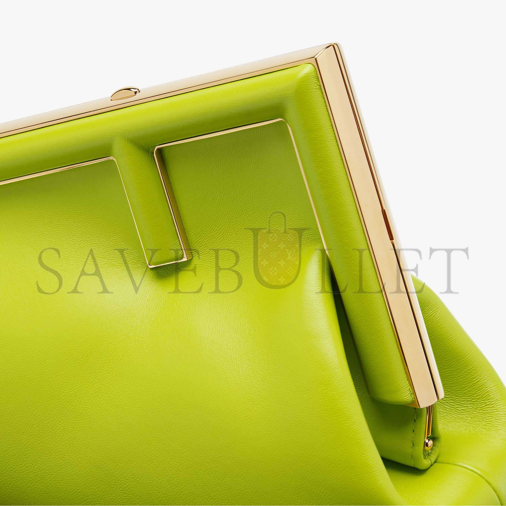 FENDI FIRST SMALL - ACID GREEN LEATHER BAG 8BP129ABVEF1JCP (26*18*9.5cm)