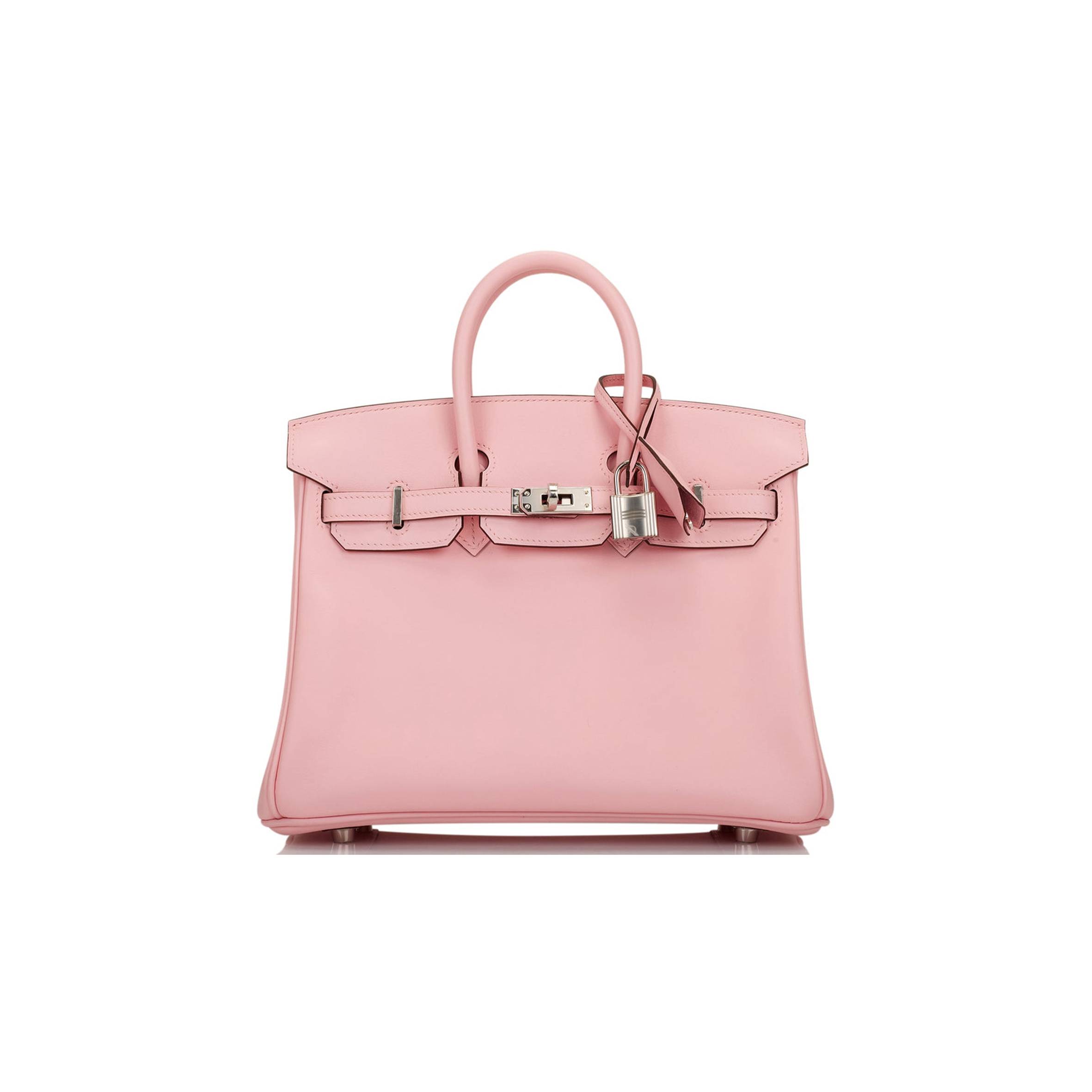 HERMES BIRKIN 25 ROSE SAKURA JONATHAN PALLADIUM HARDWARE HANDMADE (25cm)