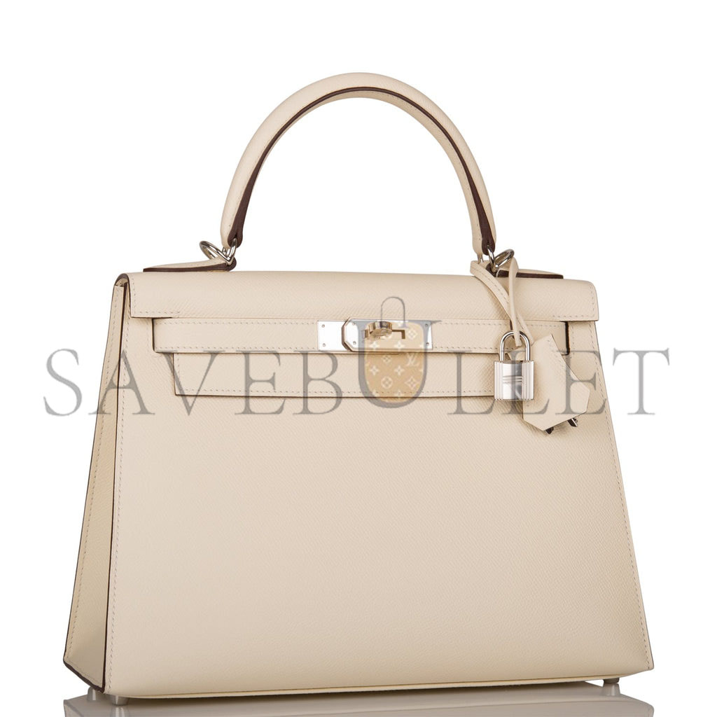 HERMES KELLY SELLIER 28 NATA VERSO EPSOM PALLADIUM HARDWARE (28*22*10cm)