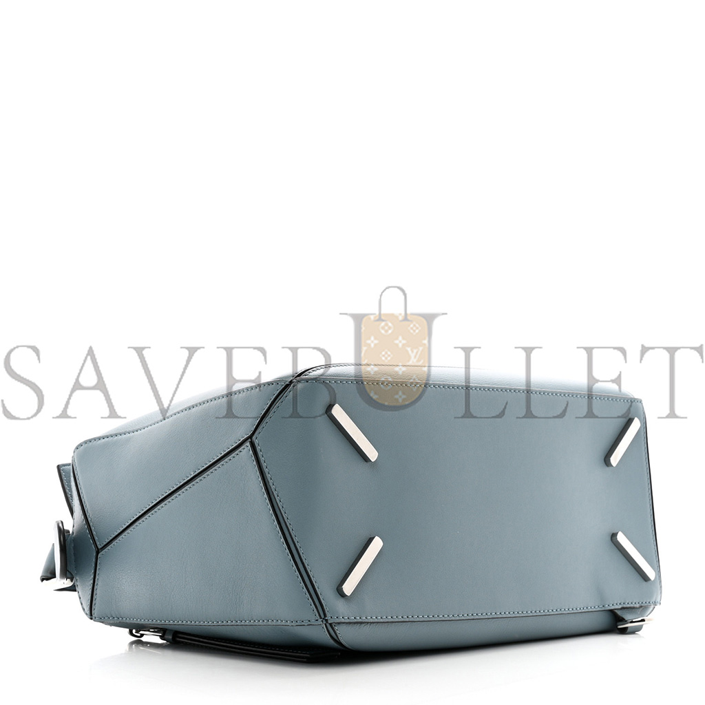 LOEWE CALFSKIN MEDIUM PUZZLE BAG STONE BLUE (29*19.5*14cm)