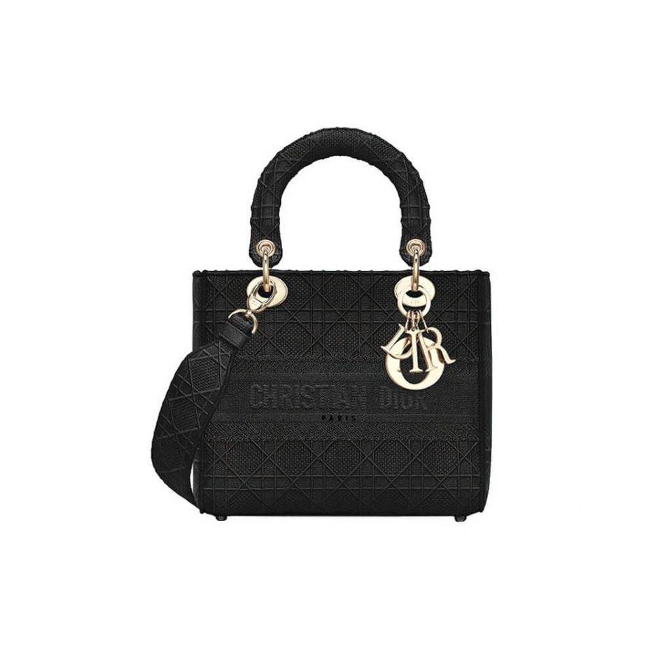 DIOR MEDIUM LADY D-LITE BAG M0565OREY_M989 (24cm*20cm*11cm)