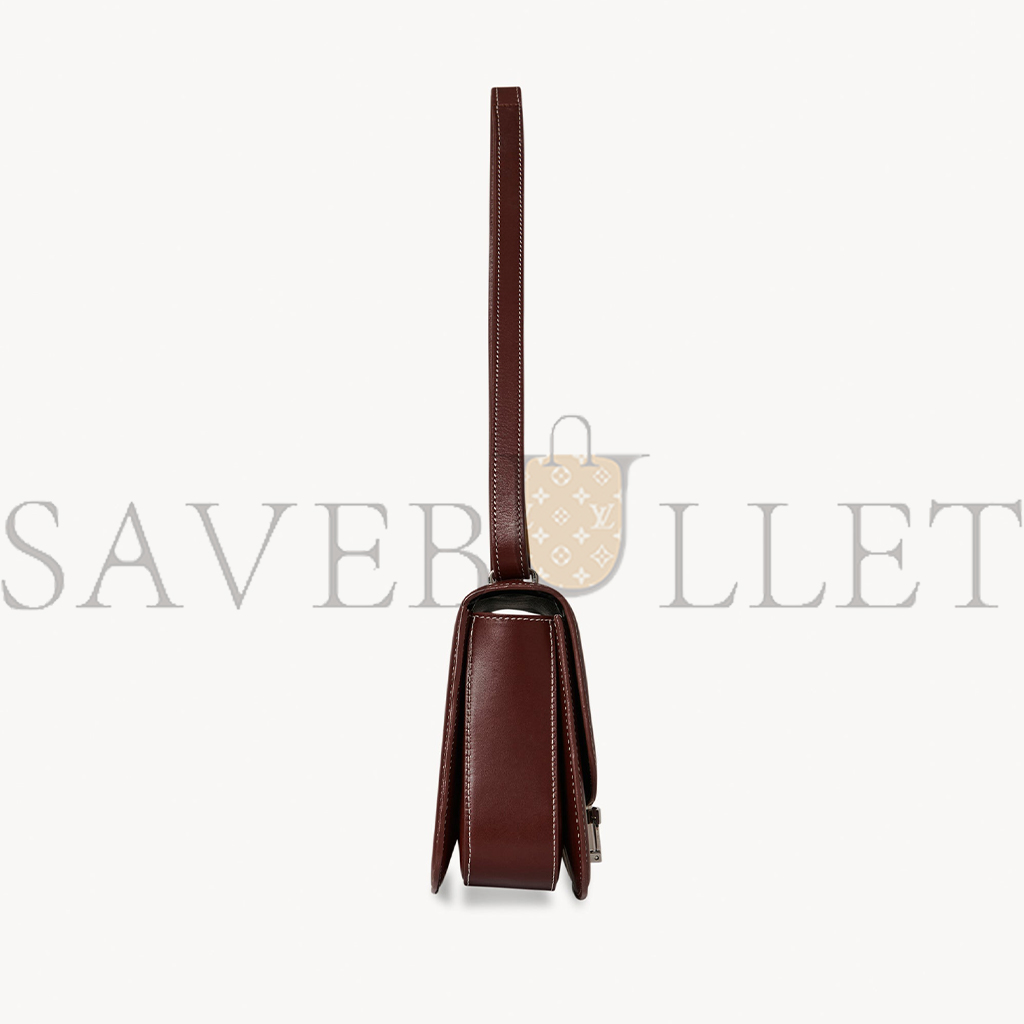 THE ROW SOFIA 8.75 SHOULDER BAG IN LEATHER CHERRY WOOD W1603L60CHYWD (22*15*9cm)