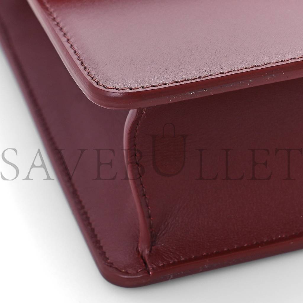 DIOR SMOOTH CALFSKIN 30 MONTAIGNE FLAP BAG BURGUNDY (24*17*5.1cm)